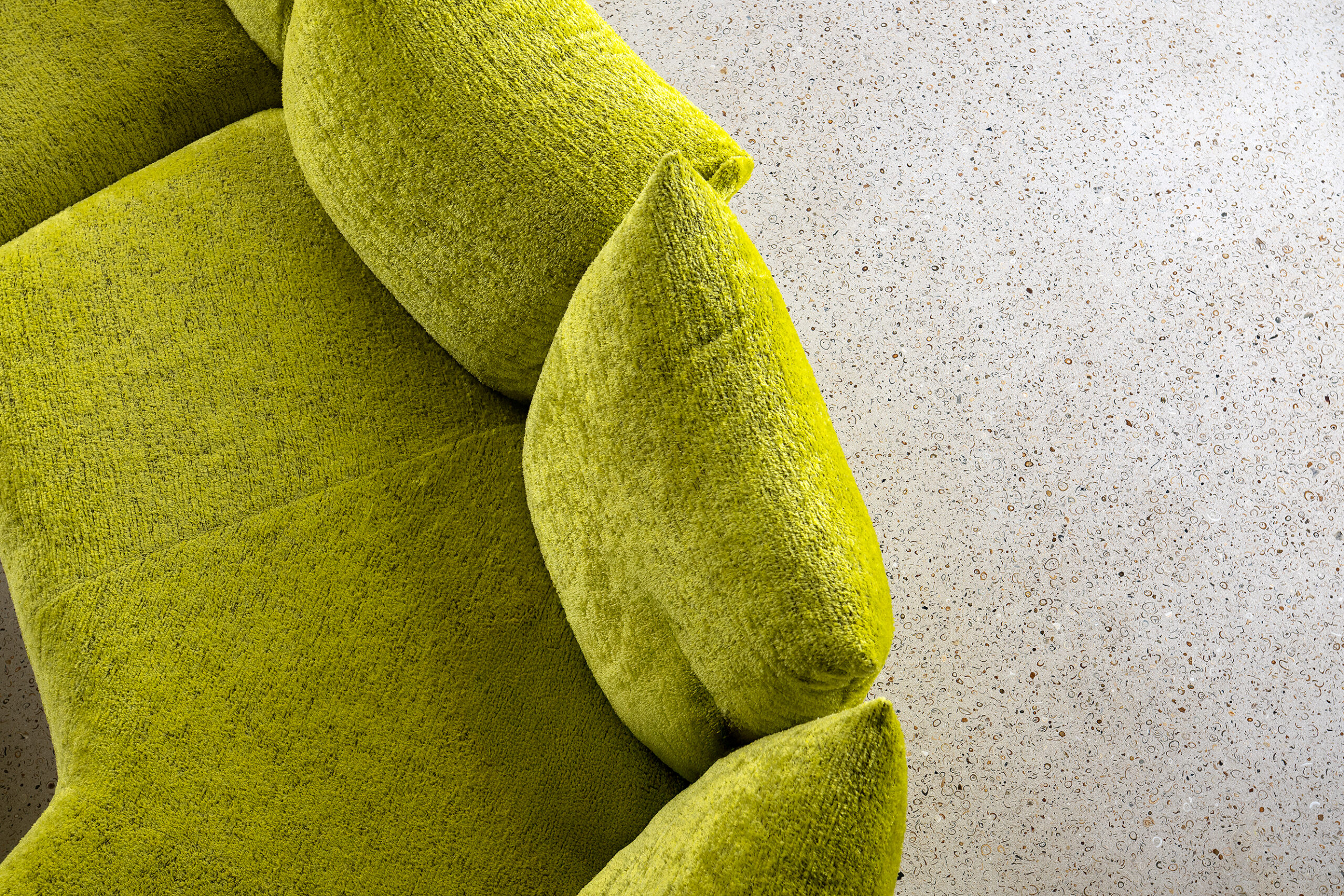 Conchas y arena para un suelo Terrazzo único