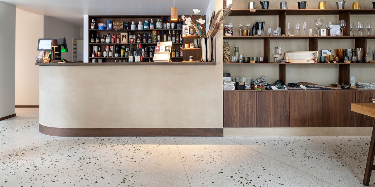 An outstanding Terrazzo made from recycled class